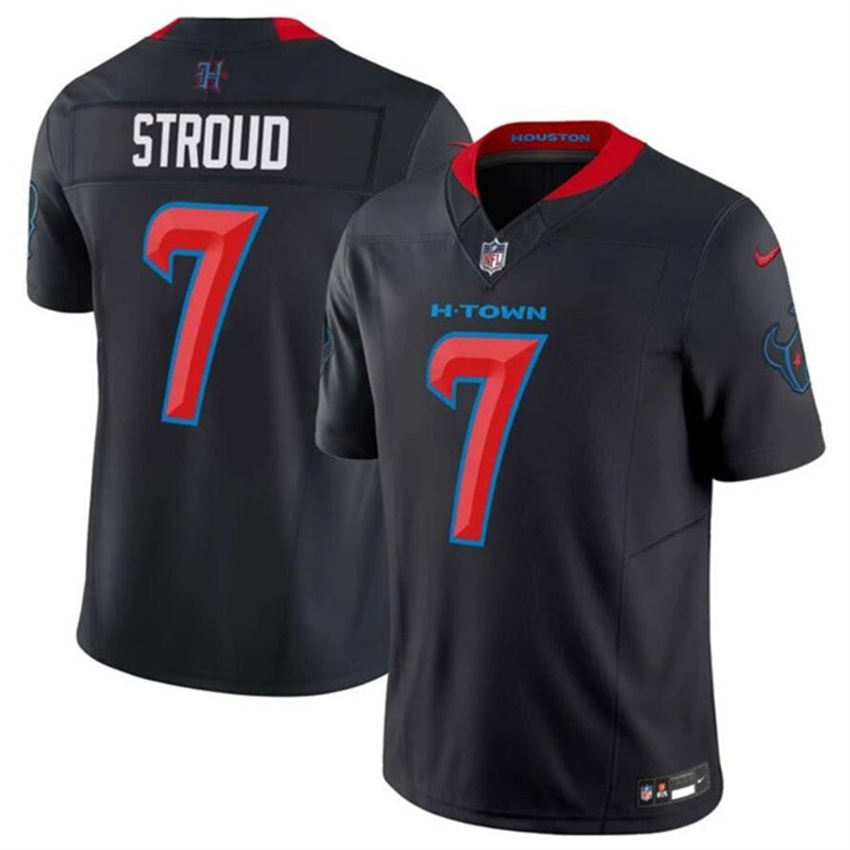 Men's Navy Houston Texans #7 C.J. Stroud 2024 2nd Alternate F.U.S.E Vapor Stitched Jersey
