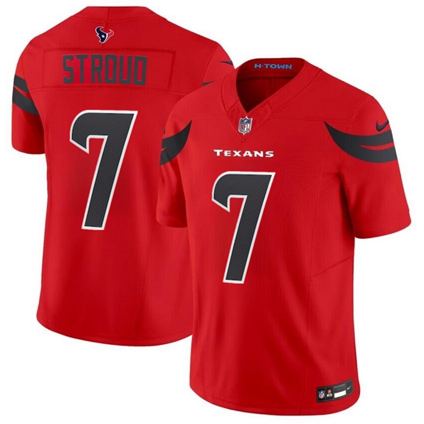 Men's Red Houston Texans #7 C.J. Stroud 2024 Alternate F.U.S.E Vapor Stitched Jersey